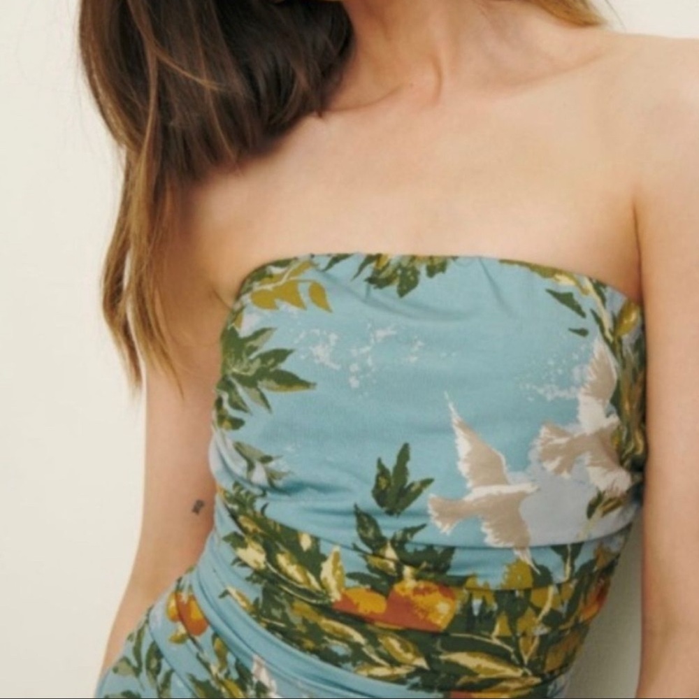 NWT Reformation Prunella Mini Dress in Villa Livia 🍊 🕊️
